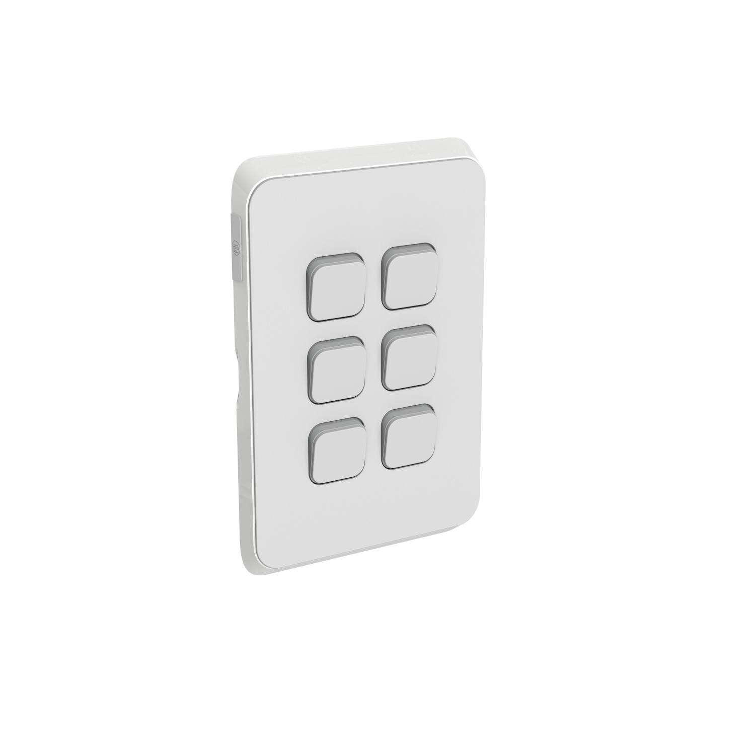 PDL386C-CY - PDL Iconic Cover Plate Switch 6Gang - Cool Grey